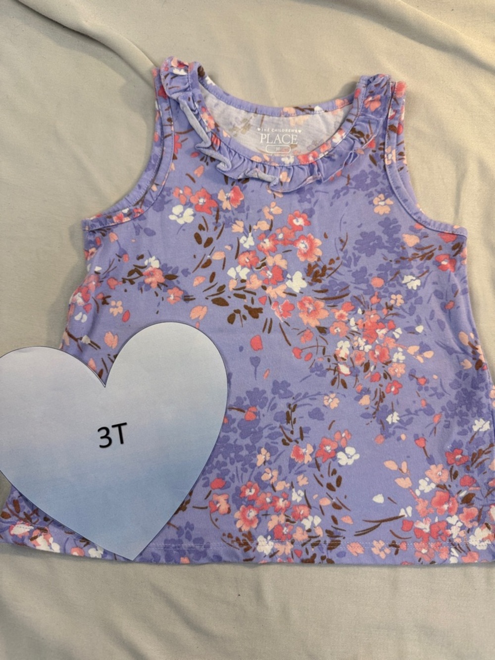 The Children's Place - Floral Blue and Pink Tank Top
